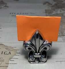 Fleur De Lis Place Card Holder/ Paper Weight •Brinson & Collins•Handcrafted•NWOT