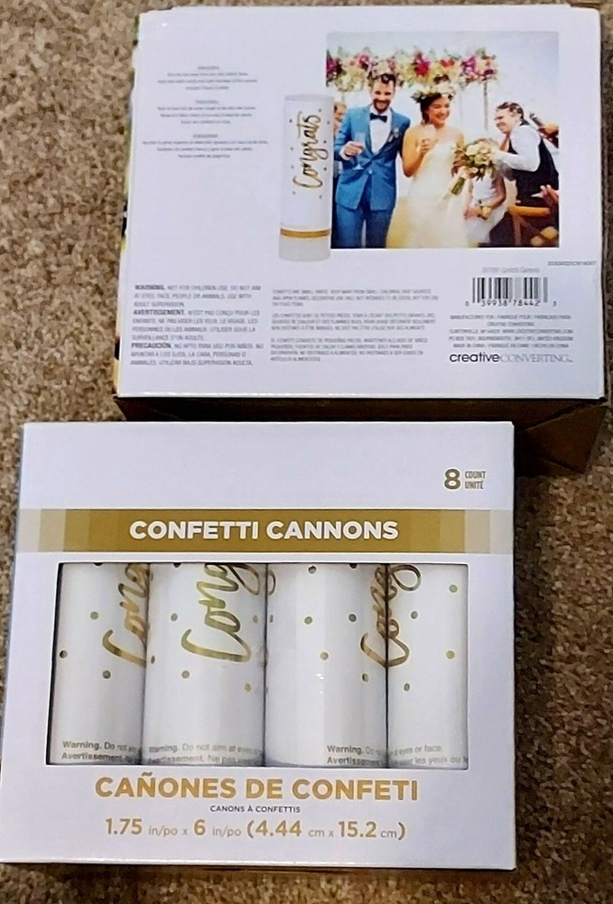 48 Wedding Confetti Cannons! Congrats Poppers! Save! Biodegradable confetti