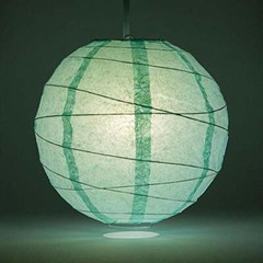 Quasimoon 12″ Cool Mint Irregular Ribbed Paper Lantern (10 PACK) by PaperLant…