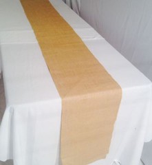 BURLAP TABLE RUNNER 14″ x 108″ 100% JUTE BURLAP TABLE DECOR WEDDING SHOWS