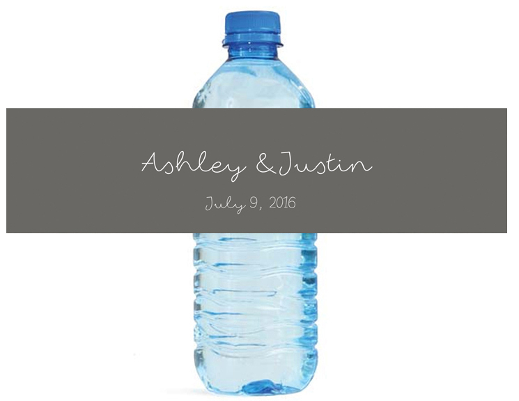 100 Modern Day Script Wedding Bridal Birthday Party Water Bottle Labels 8″x2″