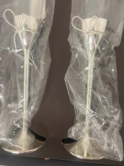🥝 Vera Wang Wedgwood Set of 2 Love Knots Toasting Flutes 6315 PERSONALIZED – FL