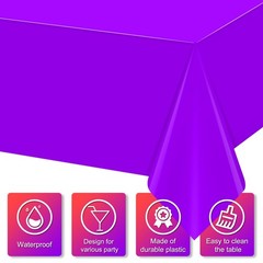 12 Pack Assorted Color Rectangle Plastic Tablecloth 12pcs, Rainbow