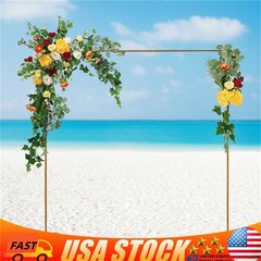 Metal Flower Balloon Frame Square Wedding Arch Backdrop Metal Stand Garden Decor