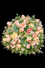 Pastel Tulip Floral Centerpiece for Table, Farmhouse arrangement