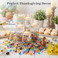 Vibrant 150PCS Acrylic Fake Gems – Perfect Table Scatter & Pirate Party Decor