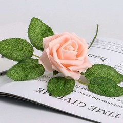 25/50pcs Foam Roses Artificial Flower Wedding Bride Bouquet Home Party Decor
