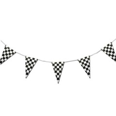 Home Outdoor Flags Bunting PE Party Pennant Flag 30cm X 40cm Black White
