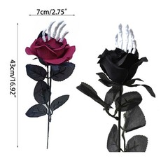 Halloween Rose Flower with Hand Bone DIY Flower Arrangement Home Decorations