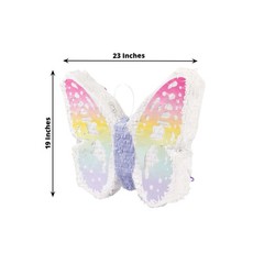 23″ x 19″ ASSORTED Paper Butterfly Pinata with Pastel Colored Wings Decorations