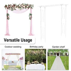 Wide Garden Arch Metal Archway Gate Rose Vine Plants Climbing Trellis Heavy Duty