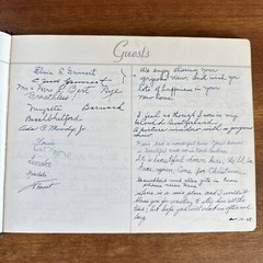 Samuel Ward Genuine Leather 1958 to 1984 Guest Book Weaverville, North Carolina