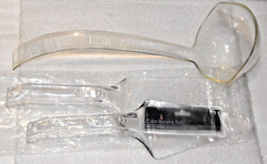 Set of 3 1-Cake Server, 1-Spatula & 1-Drink Ladle Clear Plastic*/