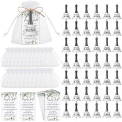 Wedding Kissing Bells Bulk Party Favors – Mini Bells with Organza Bags & Cards (