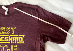 Best Bridesmaid in the Galaxy Women’s Shirt Wedding Bachelorette Maroon Large