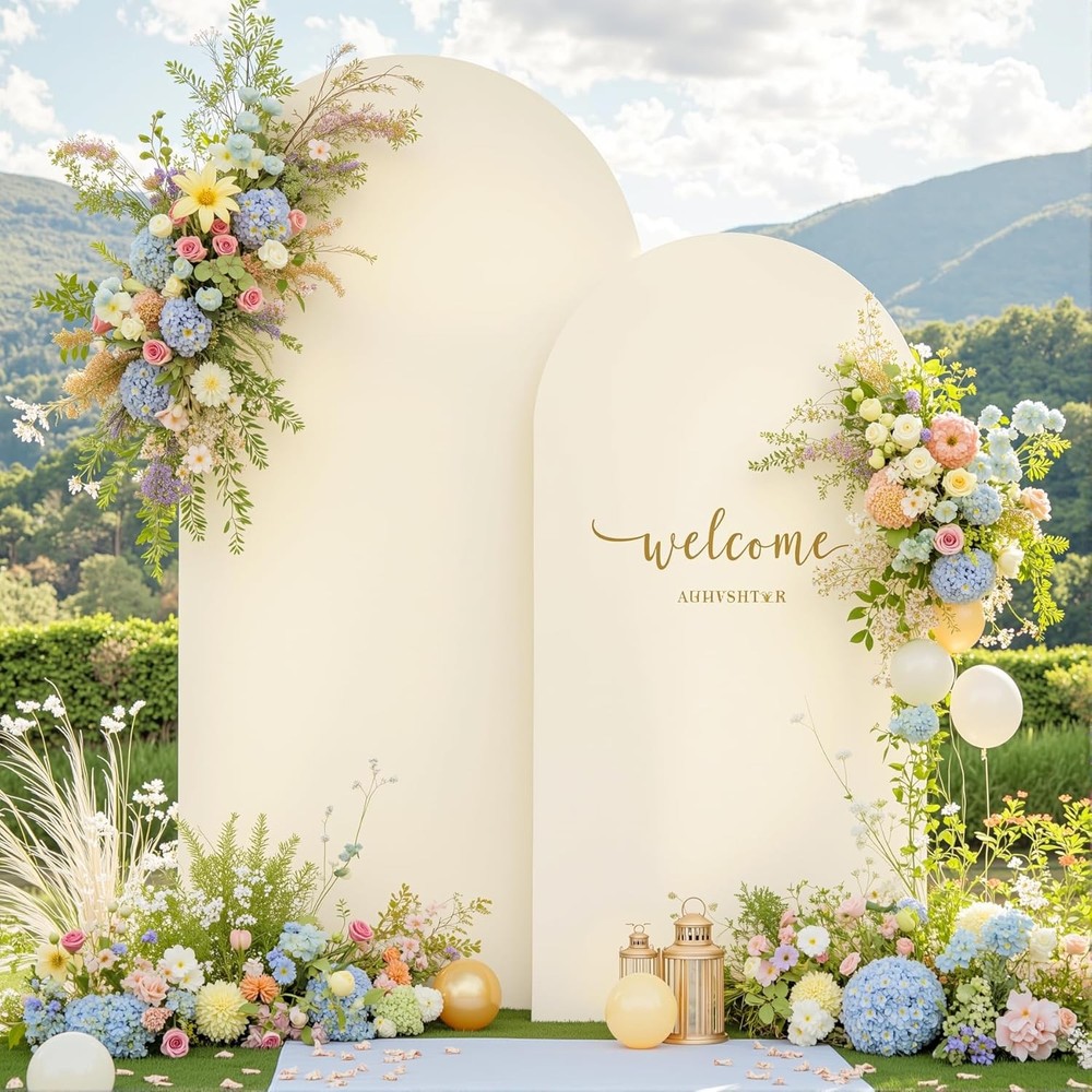 Arch Backdrop Covers with Zipper Spandex Fitted Arch Cover for Wedding 4ft-6ft
