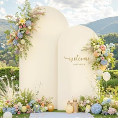 Spandex Archway Backdrop Cover with Zipper for Events Wedding Photoshoot 4–7.2FT