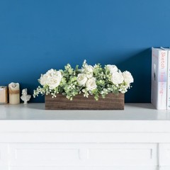 Dahey Centerpiece Table Decorations for Dining Room 14.1″ x 4.7″ x 3.1, White