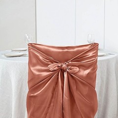 6 Terracotta SATIN UNIVERSAL CHAIR COVER Wedding Banquet Reception Decorations