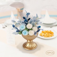 10Pcs Gold Metal Trumpet Vase Wedding Table Centerpiece European Style Decor