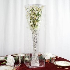 CLEAR 40″ Acrylic DISPLAY BOX Centerpiece Floor Standing Wedding Decorations