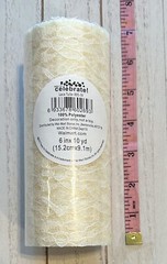 Ivory Floral Lace TULLE Fabric 6”x 10 Yd Roll Wedding Craft Decor Many Available