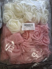 140 Pieces Artificial Rose Petals Peach And White Bags With Leaves For Crafting