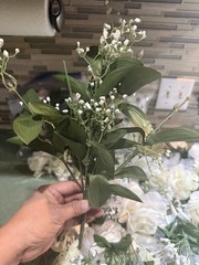 30pc White Wedding Artificial Flowers Arrangements Bouquet
