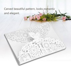 10Pcs/Set European Style Carved Personalized Business Wedding Invitation Ca