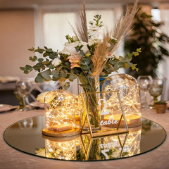 Small round Mirror Centerpieces for Tables Decorations, 6″ 9PCS Acrylic Circle M