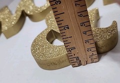 GOLD Glittered Wooden Mr & Mrs Freestanding Wedding Table Display (2 Glue Spots)