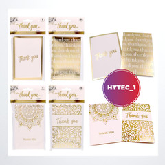 BULK BLANK GOLD WHITE THANK YOU CARDS AND ENVELOPES DIY CARDS X 192 PACK