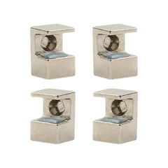 4pcs Sturdy Zinc Alloy Glass Clamps Convenient for Secure and Stable Support