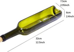 1Pcs Green Glass Wine Bottle Planter with Stand,Multi-use Glass Vase 1pcs-green