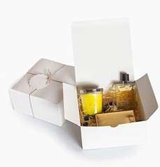 White Gift Boxes (Pack of) Size 8x8x4 Inches, Thick Paper Boxes with Lids, 10