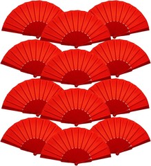 12PCS Folding Hand Fan – Portable Handheld Fan for Women & Men, for Wedding, Tea