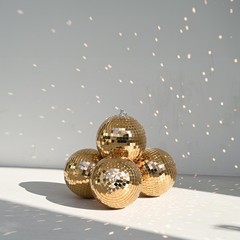 Yescom 4PCS 7″ Small Disco Ball Mirror Mini Hanging for Party Events Wedding