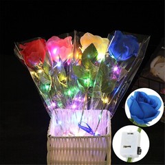 Eternal Rose Flower LED Enchanted Light up Rose LED Light Valentine’s Gift 6 PC