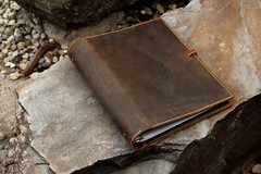 leather 2 inch 3 ring presentation binder portfolio organizer document folder