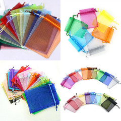 100Pcs 4X6 Inch Organza Bags Bulk, Drawstring Organza Jewelry Pouches Wedding Pa