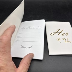 Vow Books, 2 Pieces Ivory Wedding Vow Book His and Hers