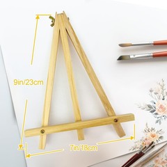6 Pack 9 Inch Wood Easels, Tripod, Table Top Easels for Painting, Art Craft P…