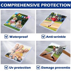 50Pack 4 x 6 Inches Acrylic Post Card Waterproof Photo Holders Rigid Plastic …