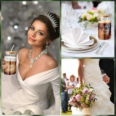 Layhit 10 Pcs Bridesmaid Gifts Proposal 16 Oz Classic, Clear