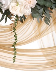 2 Panels 18Ft Sheer Wedding Arch Drapes, Slightly Shimmery Draping Fabric for…