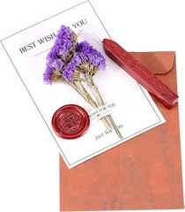5 Metallic Red Sealing Wax Sticks with Wicks for Elegant Invitations & Gifts