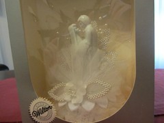 Wilton Wedding Cake Ornament Topper Lustrous Love White Bride Groom Porcelain