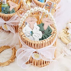 Satin Bridesmaid Scrunchies Bachelorette Hair Ties Set of 8pcs White&Sage Green