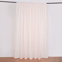 BLUSH 10 ft x 10 ft Polyester Sheer Chiffon Dual Layer CURTAIN Rod Pockets Party