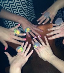 Ring Shaped Fillable Wearable Shot Cups Opening Lids Bachelorette Wedding Party